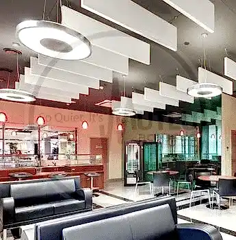 Akustik Kumaş Kaplı Baffle Tavan Panelleri