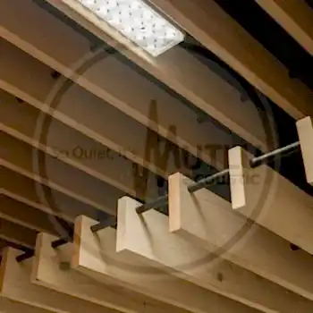 Hook On Borulu AAhşap Akustik Baffle Tavan Paneli